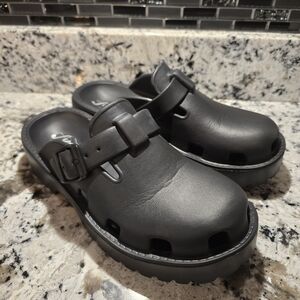 Free People Black Karlie Buckle Clog (Women) Size 5m US/36 EU